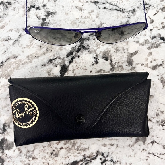 Ray-Ban Aviator Sunglasses - Blue Frame - Picture 8 of 8